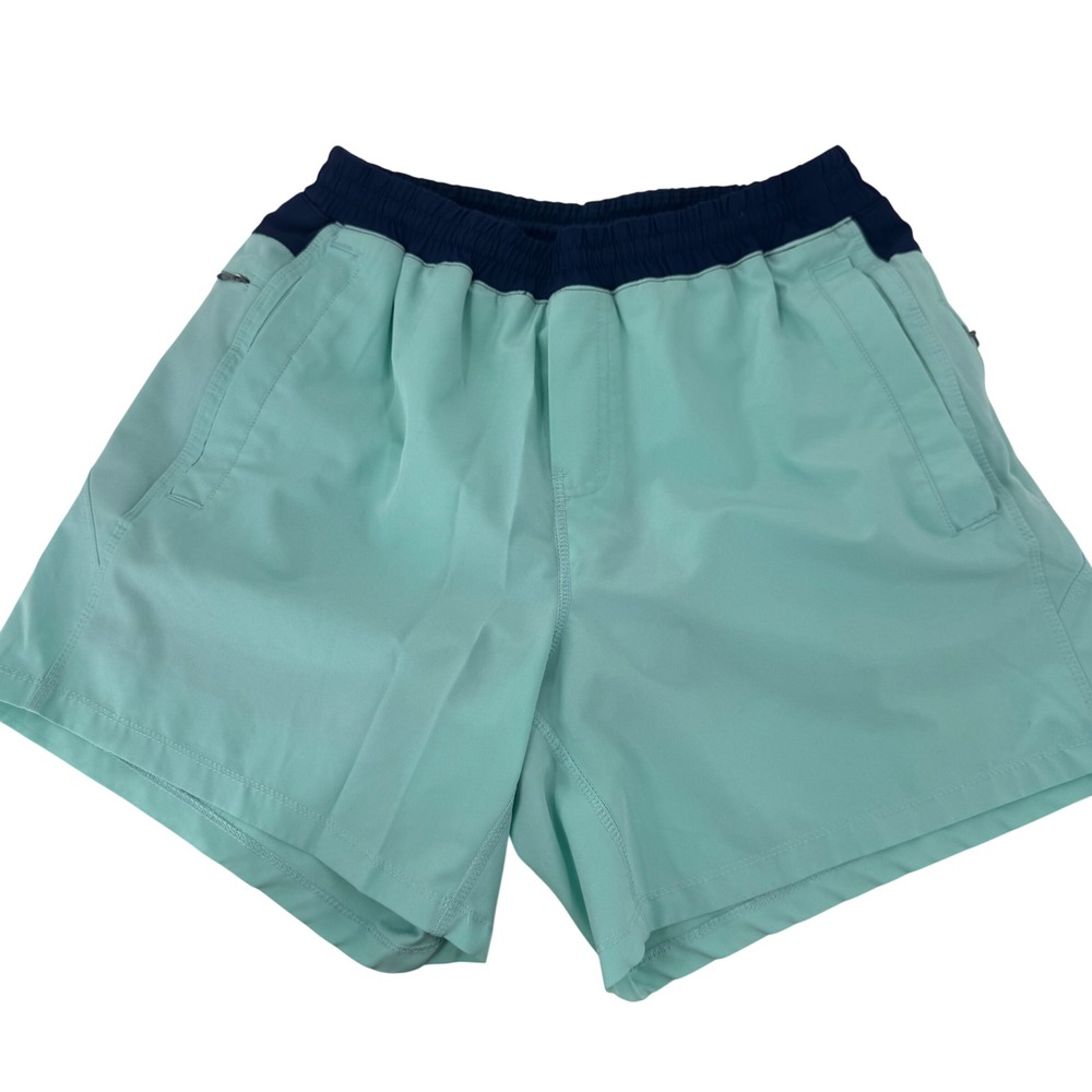 Freeballers Men's Athletic‎ Shorts Teal Navy Elastic Waist Pockets Size L